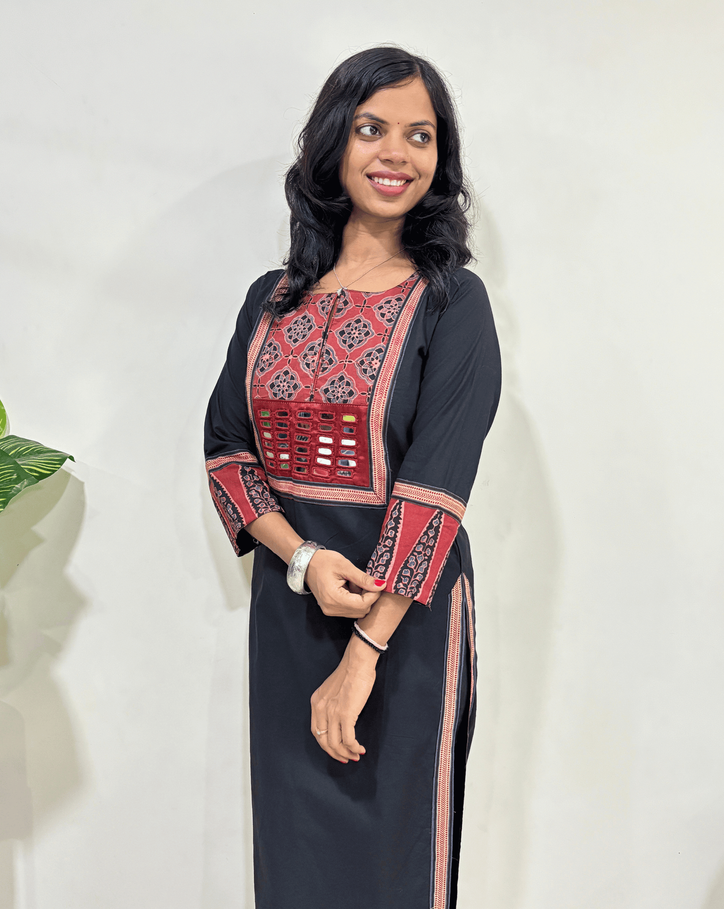 Vidhi Ajrakh Long Kurti