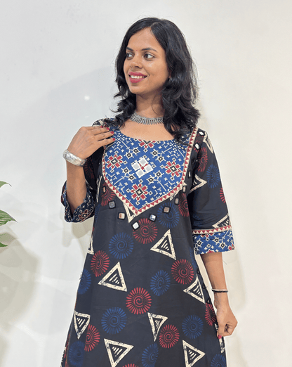 Mahi Ajrakh Long Kurti