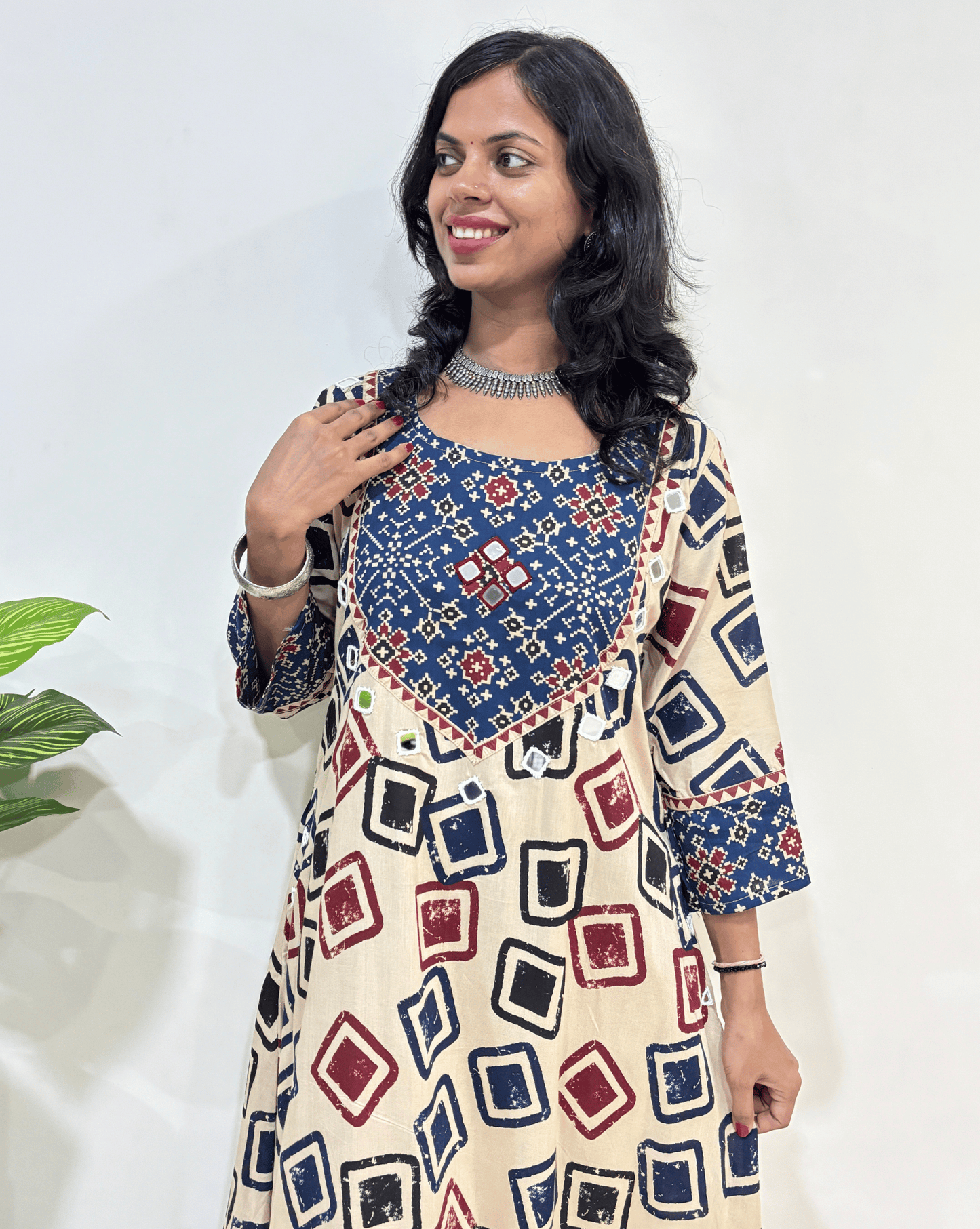 Mahi Ajrakh Long Kurti