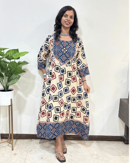 Mahi Ajrakh Long Kurti