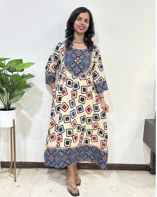 Mahi Ajrakh Long Kurti