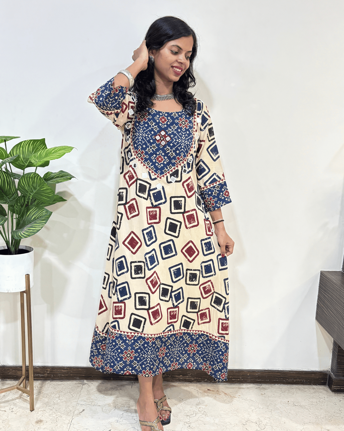 Mahi Ajrakh Long Kurti