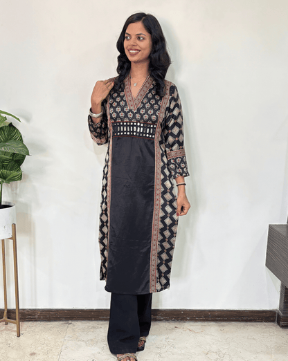 Preet Mashru Silk A-line Long Kurti