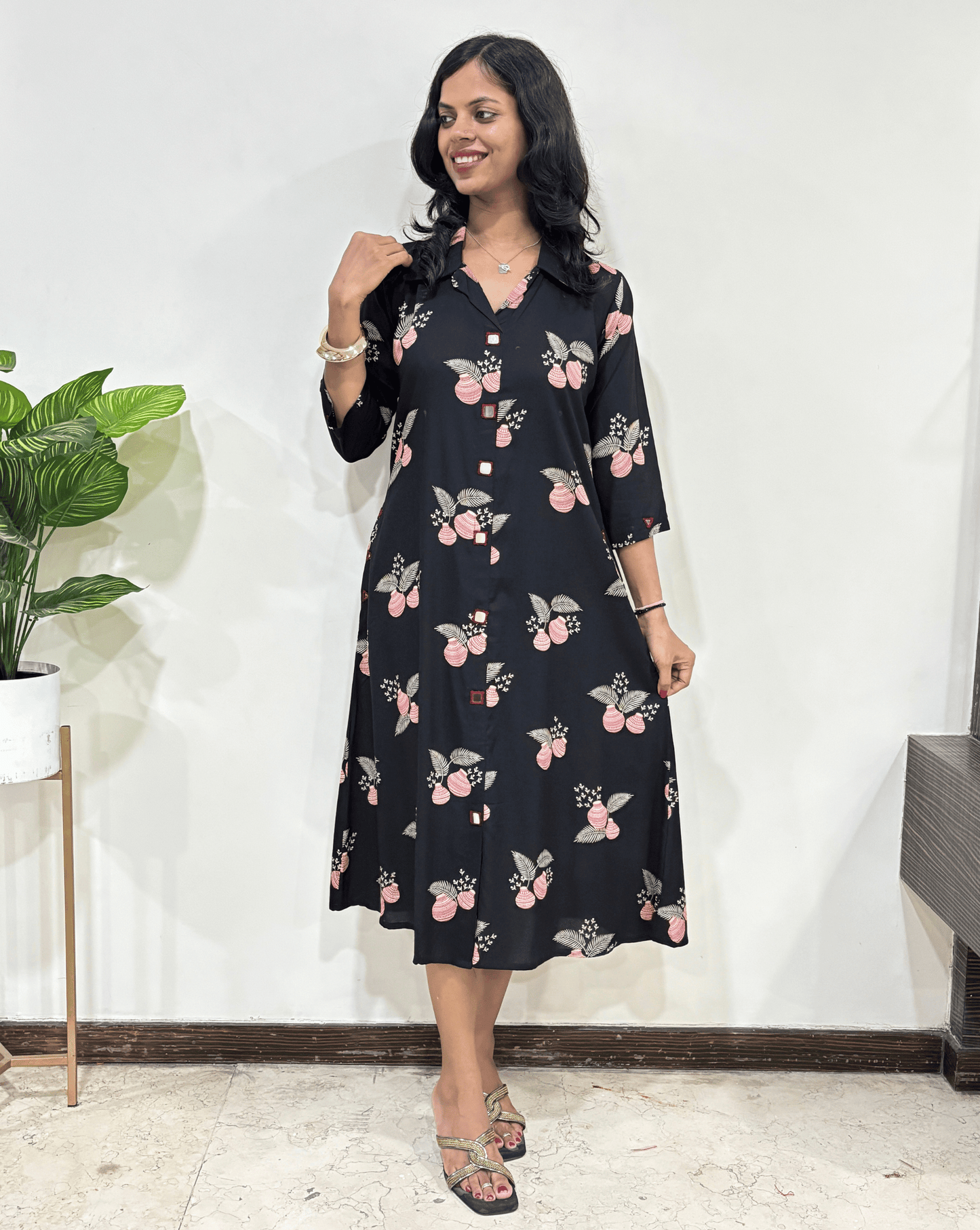 Shriya Geometric Ajrakh Cotton One-Piece