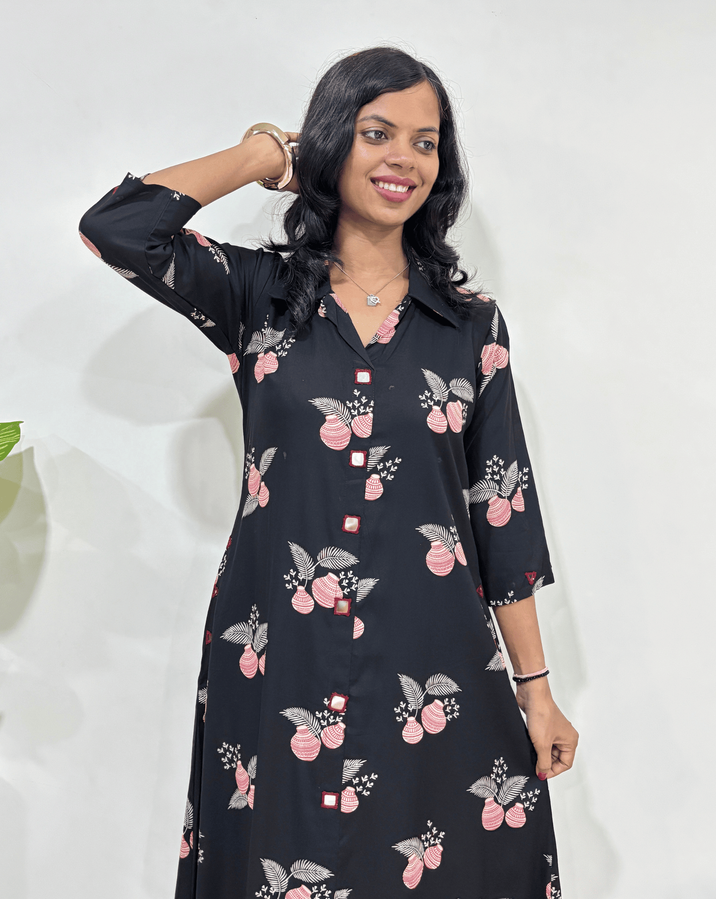Shriya Geometric Ajrakh Cotton One-Piece