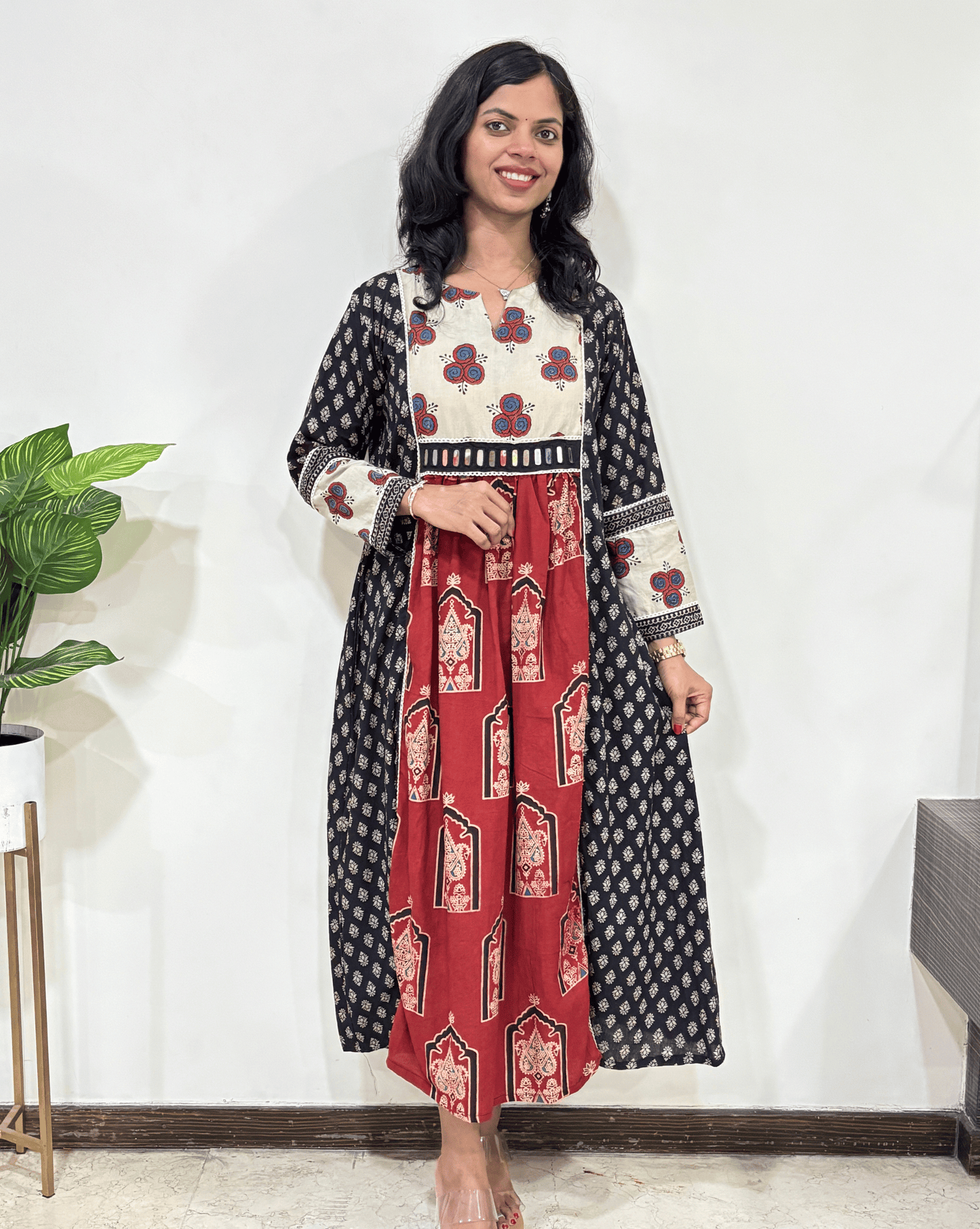Sana Handblock Ajrakh One-Piece
