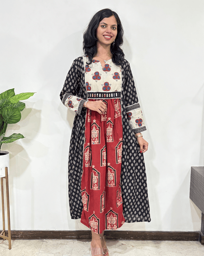 Sana Handblock Ajrakh One-Piece