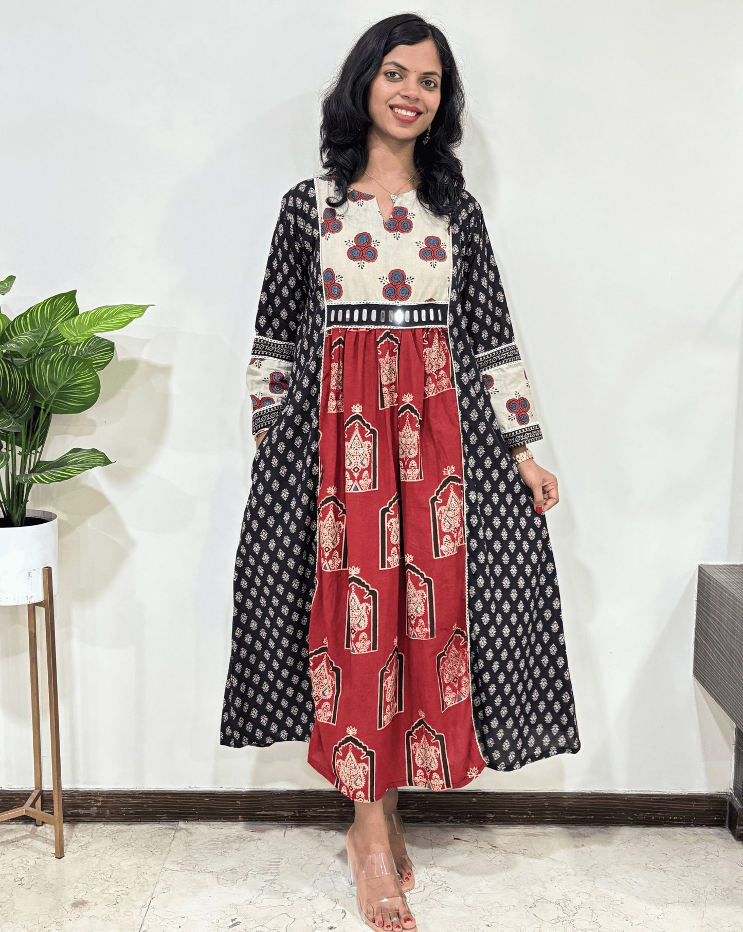 Sana Handblock Ajrakh One-Piece