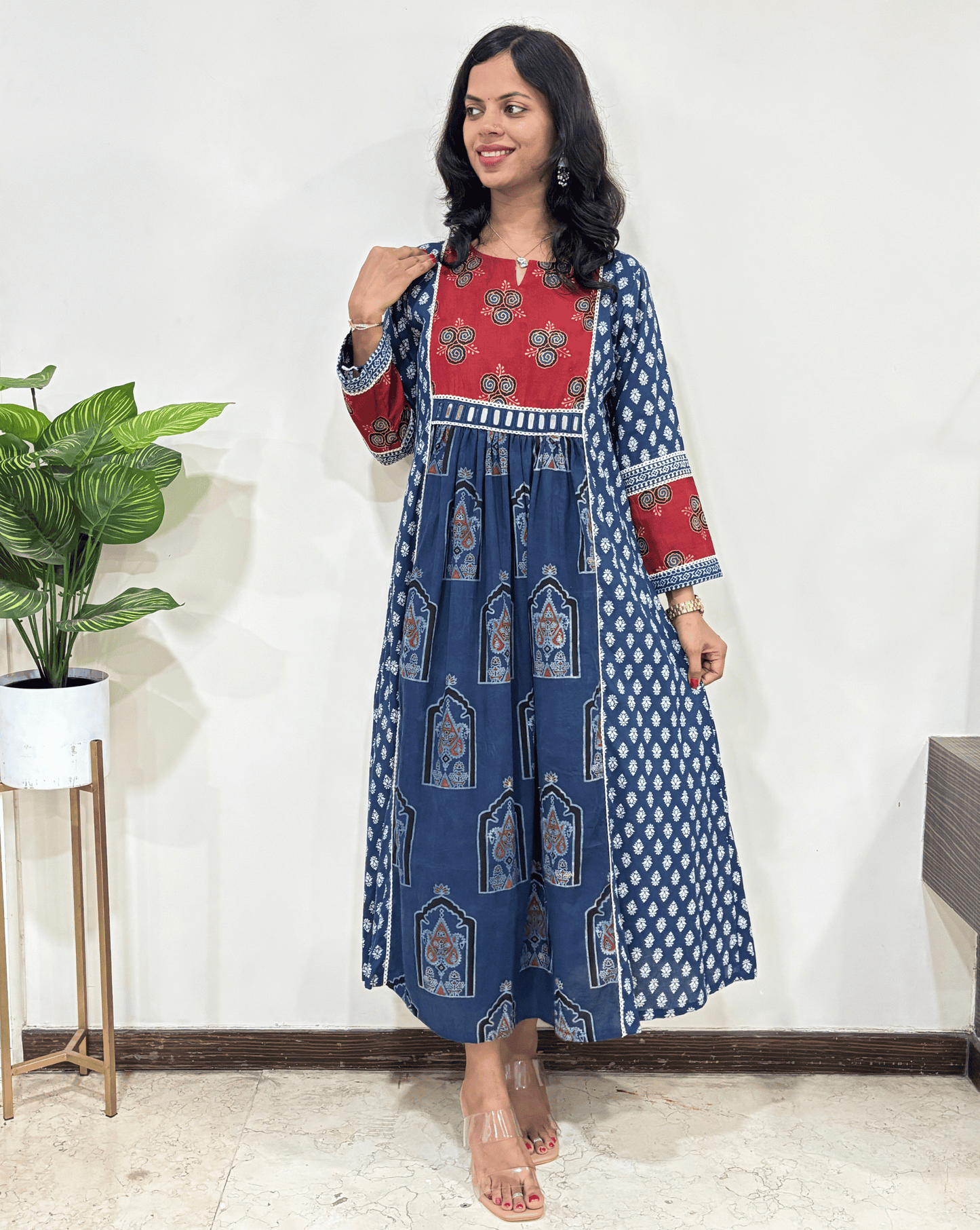 Sana Handblock Ajrakh One-Piece