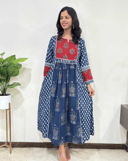 Sana Handblock Ajrakh One-Piece