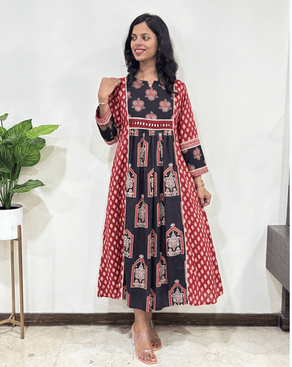 Sana Handblock Ajrakh One-Piece