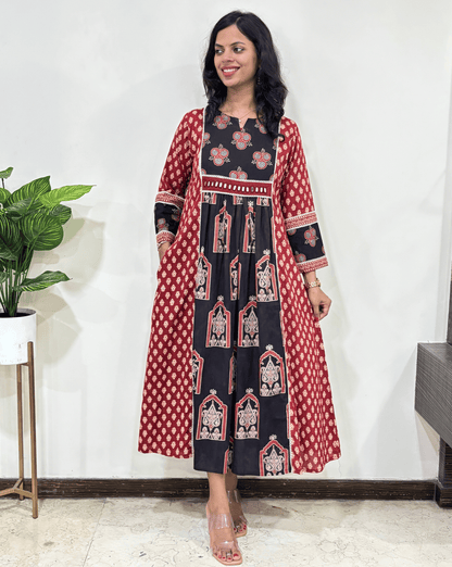 Sana Handblock Ajrakh One-Piece