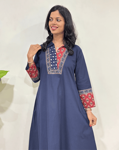 Navya A-line Cotton Long Kurti