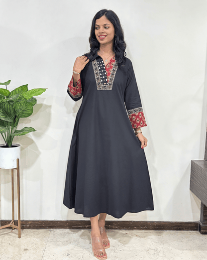 Navya A-line Cotton Long Kurti