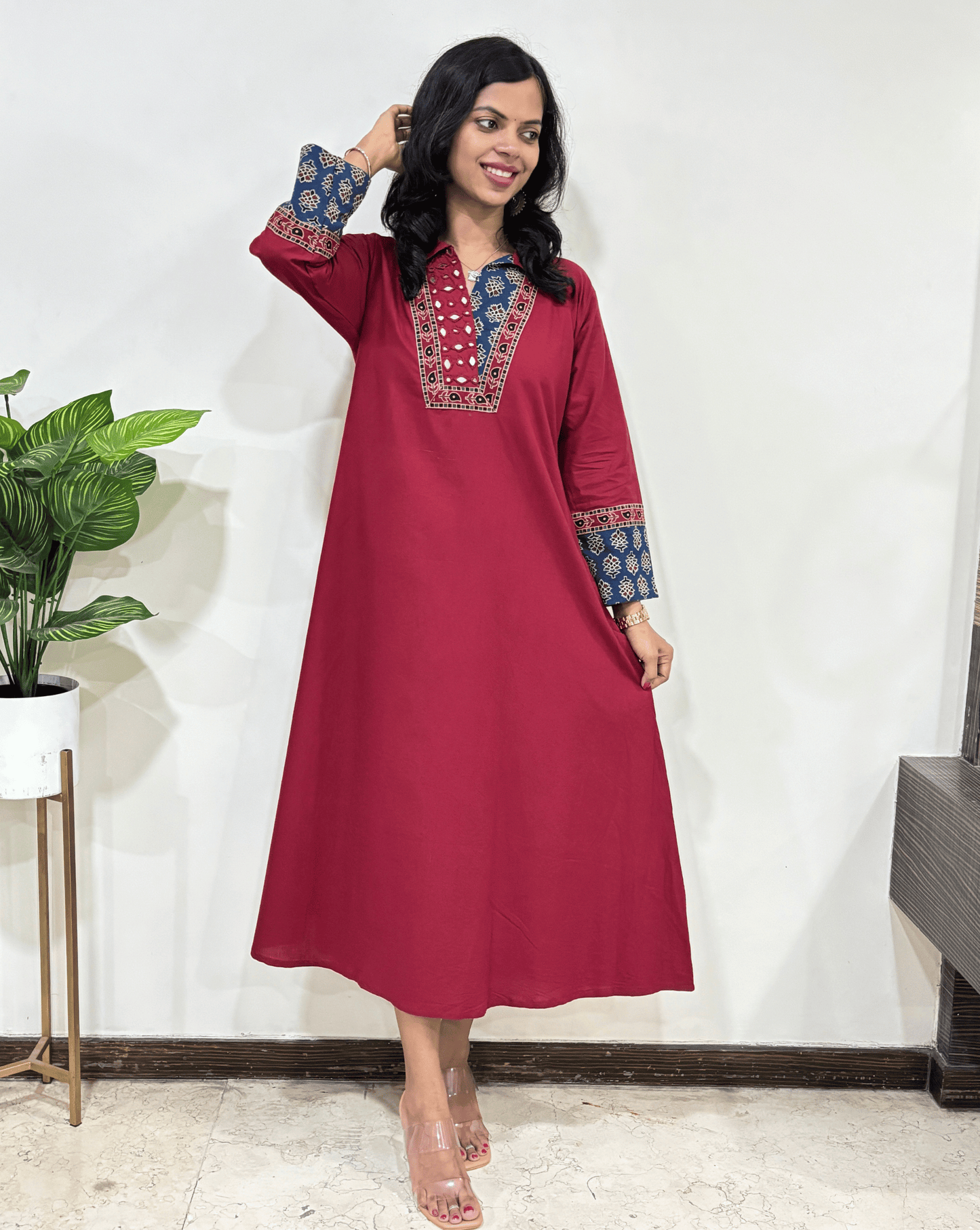 Navya A-line Cotton Long Kurti