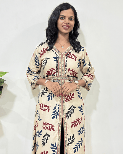 Kashvi Ajrakh A-line Long  Kurti