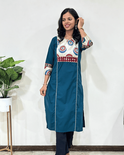 Amayra Ajrakh Cotton Long Kurti
