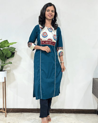 Amayra Ajrakh Cotton Long Kurti