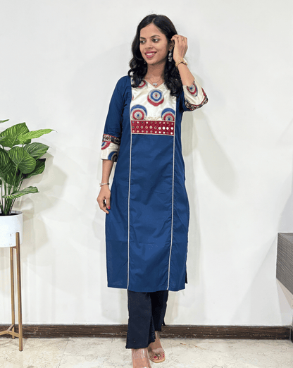 Amayra Ajrakh Cotton Long Kurti