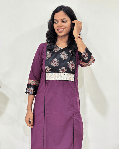 Amayra Ajrakh Cotton Long Kurti