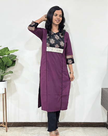 Amayra Ajrakh Cotton Long Kurti