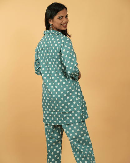 Polka Dots Jaipuri Co-ord set