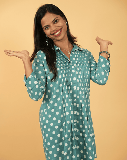 Polka Dots Jaipuri Co-ord set