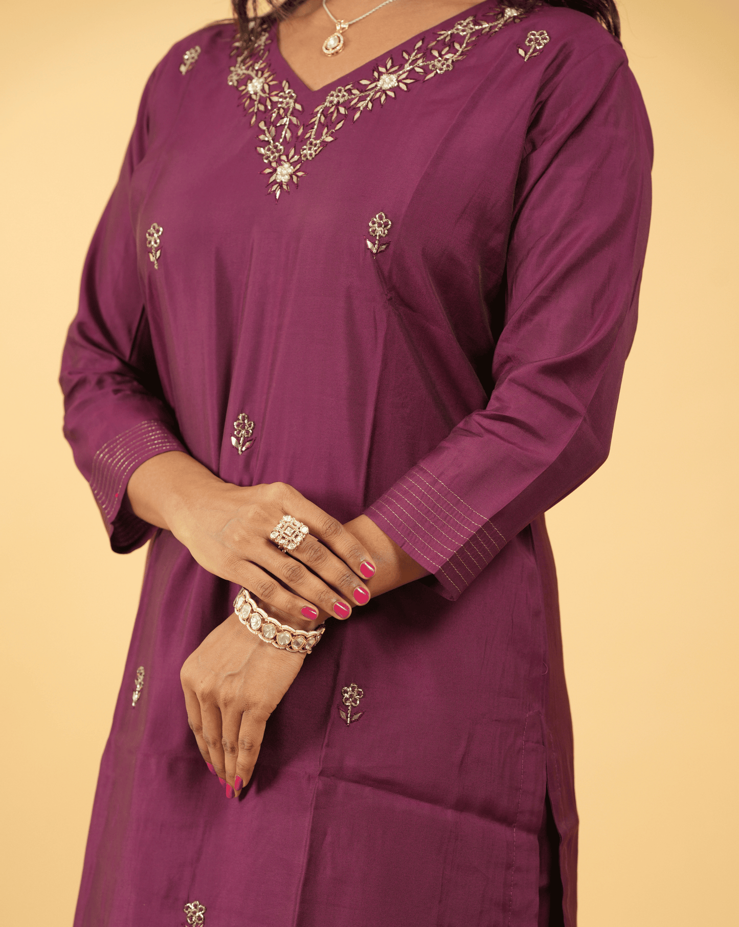 Jaipuri Russian Silk Co-ord Set