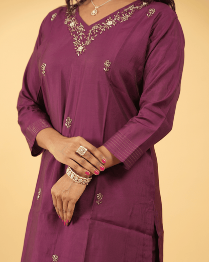 Jaipuri Russian Silk Co-ord Set