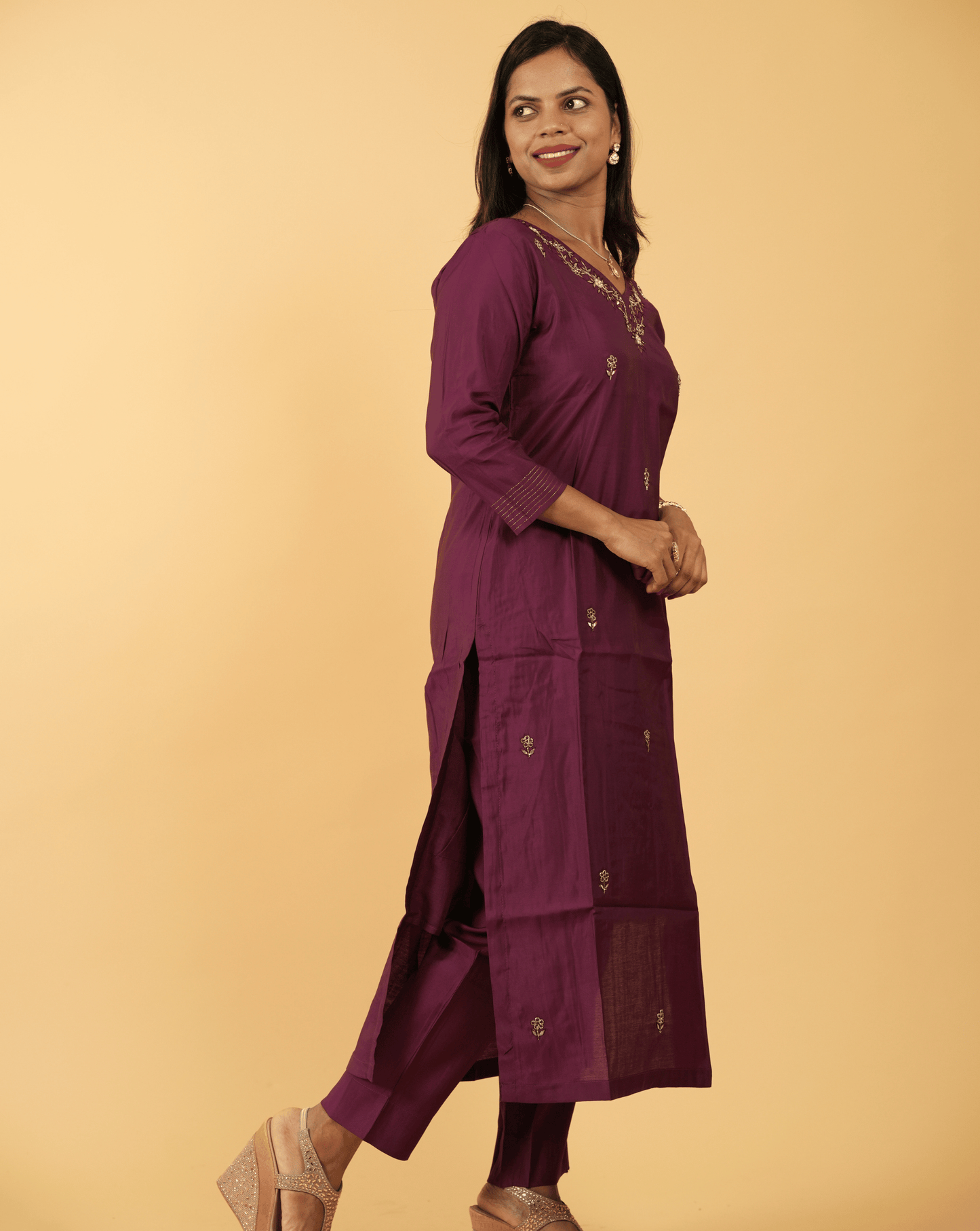 Jaipuri Russian Silk Co-ord Set