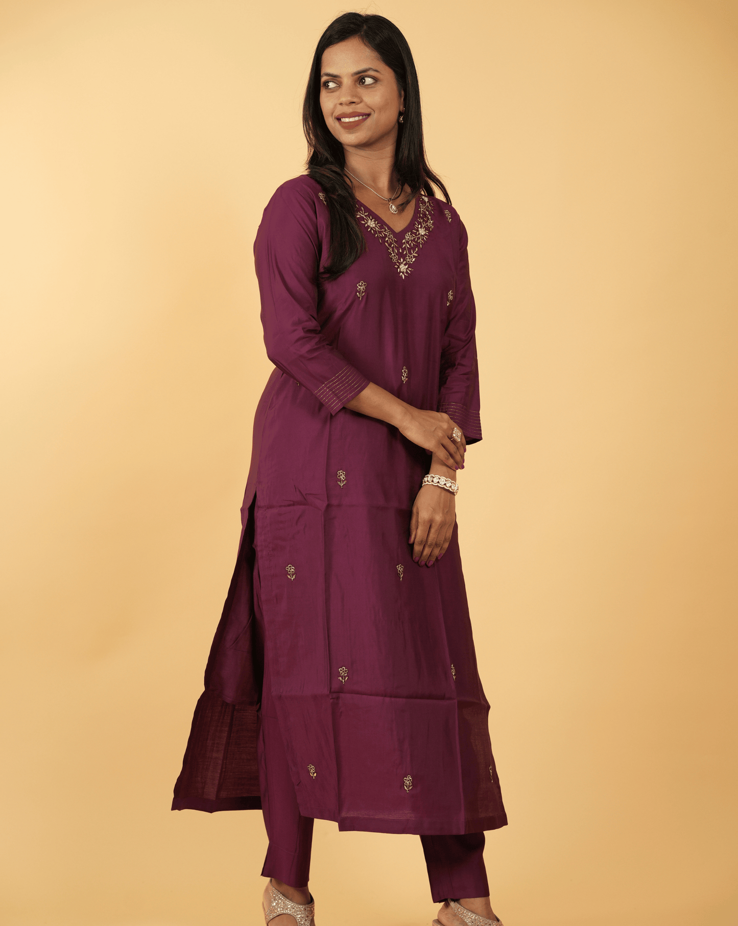 Jaipuri Russian Silk Co-ord Set