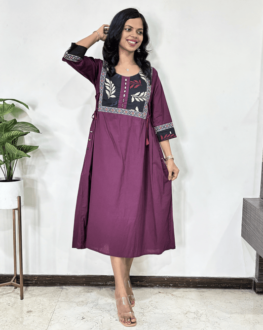 Ishani Ajrakh A-line Long Kurti