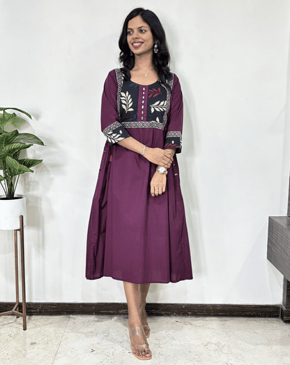 Ishani Ajrakh A-line Long Kurti