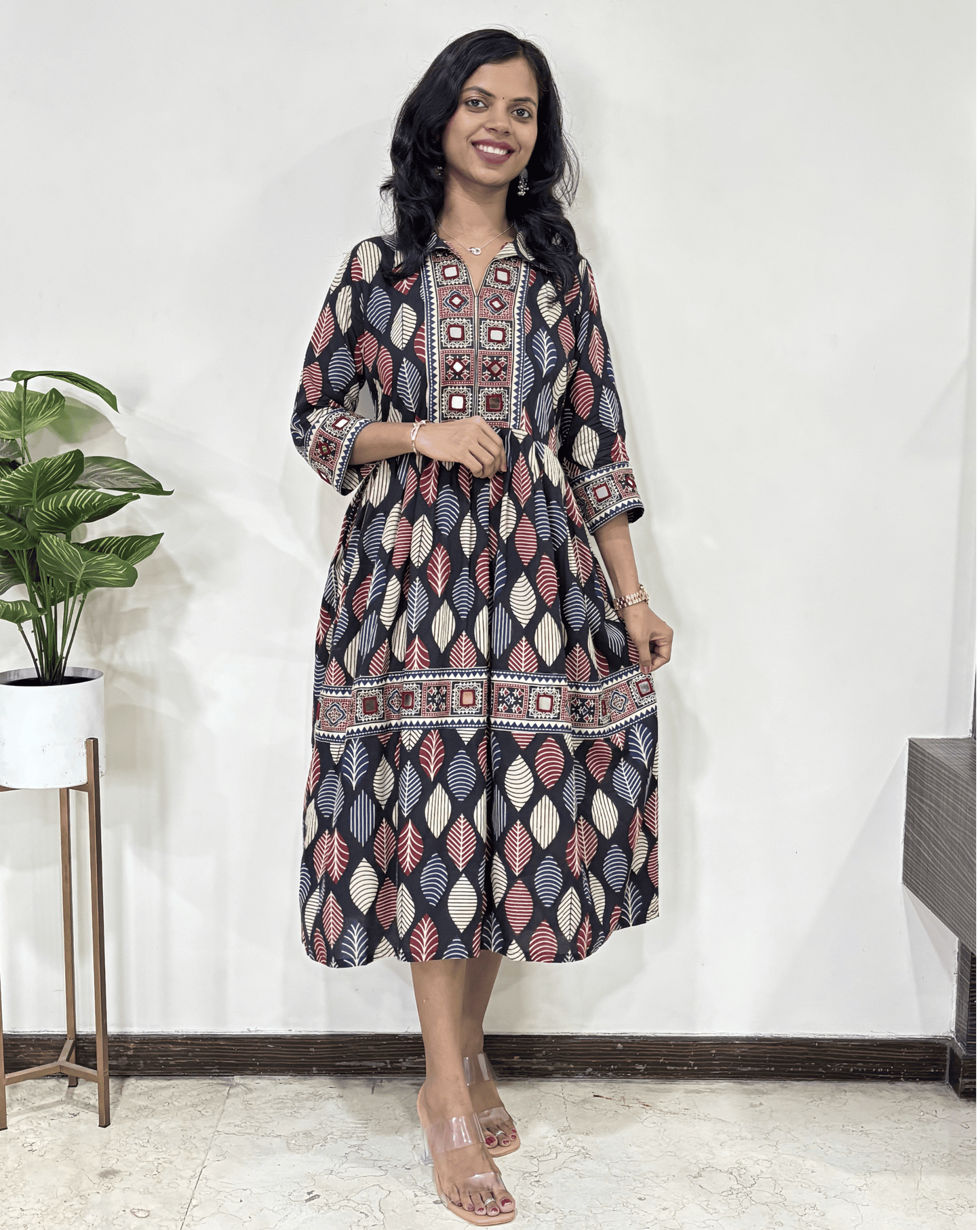 Deepika Ajrakh Long Kurti