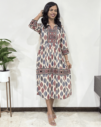 Deepika Ajrakh Long Kurti