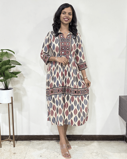 Deepika Ajrakh Long Kurti