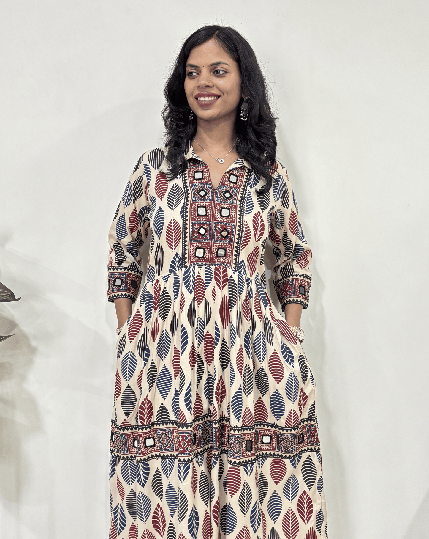 Deepika Ajrakh Long Kurti