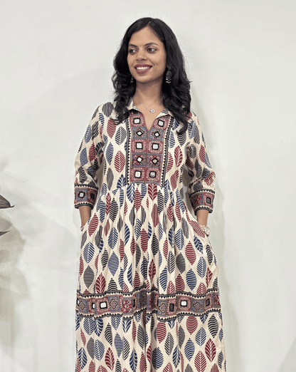 Deepika Ajrakh Long Kurti