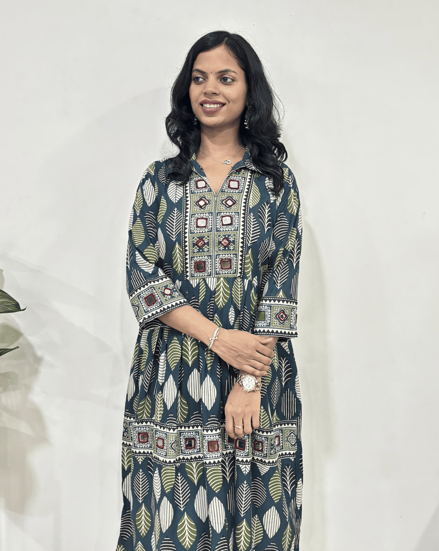 Deepika Ajrakh Long Kurti