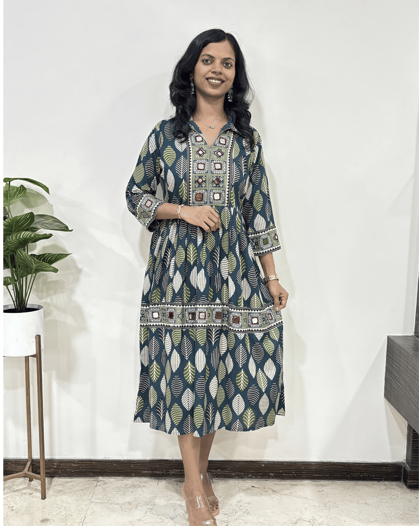 Deepika Ajrakh Long Kurti