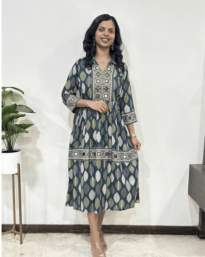 Deepika Ajrakh Long Kurti