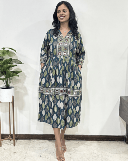 Deepika Ajrakh Long Kurti