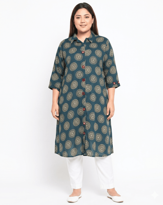 Shriya Plus Size A-line Long Kurti