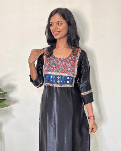Chandni Mashru Silk Long Kurti