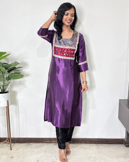 Chandni Mashru Silk Long Kurti