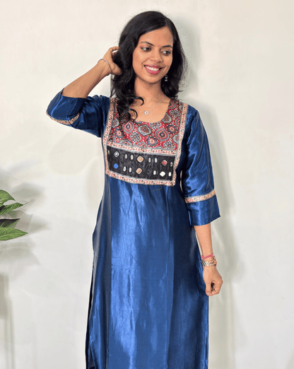 Chandni Mashru Silk Long Kurti