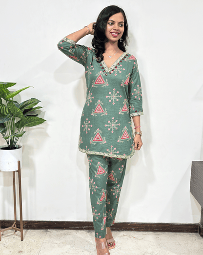 Druti Ajrakh Co-ord set