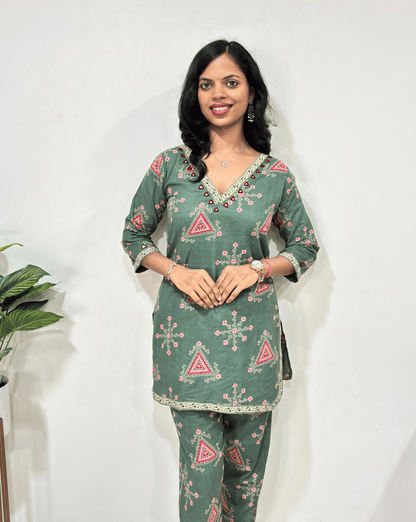 Druti Ajrakh Co-ord set