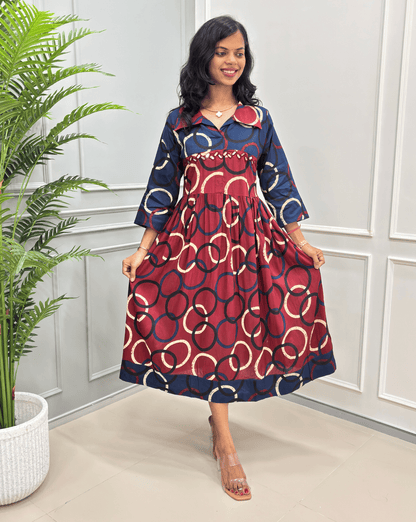Diva Geometric A-line Long Kurti