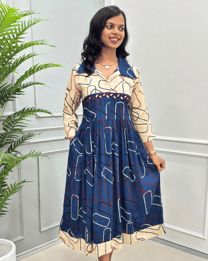 Diva Geometric A-line Long Kurti